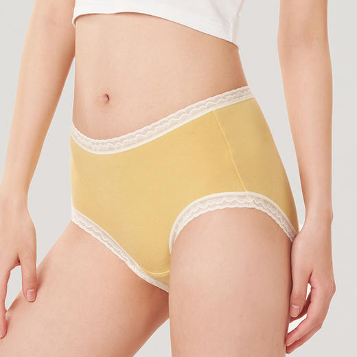 都市丽人基础系列棉磨毛木代尔系列中腰平角女士内裤新年本命年红品LK35F7 商品图2