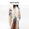 lost in echo设计师款小众花色毛领拼接拖地长款毛织开衫外套 商品缩略图2