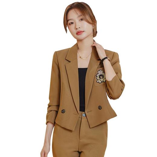 娜璐多 英伦风气质小西装套装女秋2023新款高级感百搭小个子短款通勤西服 商品图4
