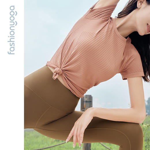 F13309Q弹条纹一体织短袖（不含胸垫） 商品图8