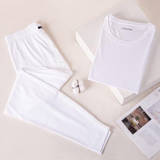 【60S舒棉新疆长绒棉】SCHIESSER 德国舒雅铂雅男士纯棉圆领单件上衣 铂雅男单长裤保暖95/20610Q 95/20650Y 商品图1