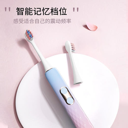 礼盒装【不止颜值高！实力更加出圈】中性声波磁悬浮电动牙刷成人款礼品软毛电动牙刷头lm 商品图3