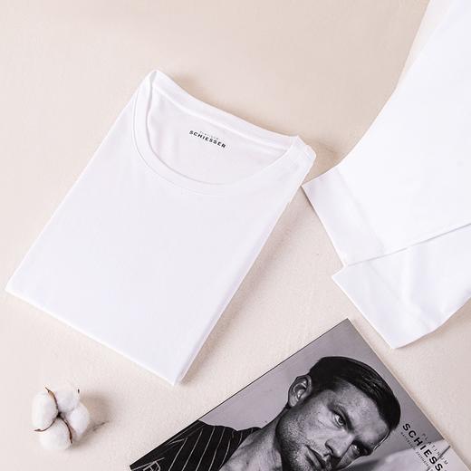 【60S舒棉新疆长绒棉】SCHIESSER 德国舒雅铂雅男士纯棉圆领单件上衣 铂雅男单长裤保暖95/20610Q 95/20650Y 商品图2