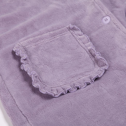 都市丽人生活家居女士睡衣法兰绒厚款长袖裙家居服套装LH36H1 商品图3