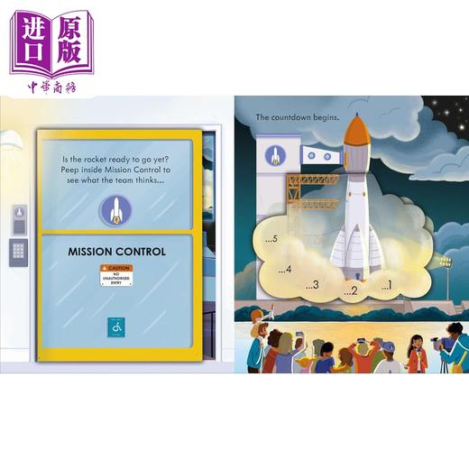 【中商原版】偷偷看里面 火箭是怎么工作的 Peep Inside How a Rocket Works英文原版 儿童纸板书亲子绘本 科普图画书进口童书 商品图1
