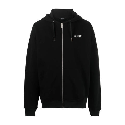 VERSACE 范思哲 男士字母徽标刺绣棉质外套 黑色 1010682 1A07744 2B510 商品图0