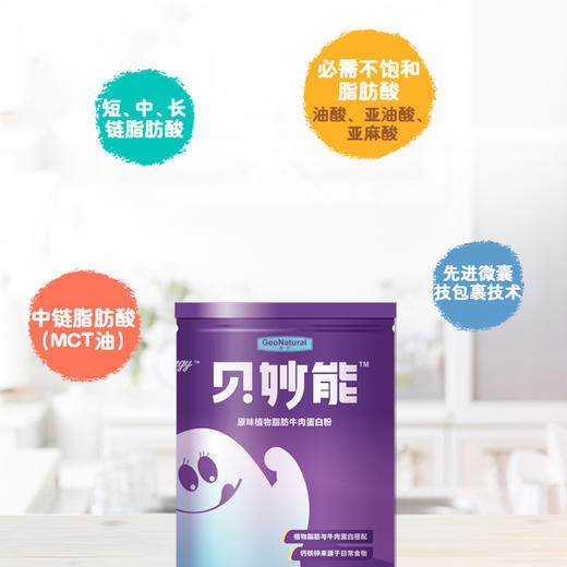 晶然贝妙能原味植物脂肪牛肉蛋白粉144g (6gx24袋) 商品图1