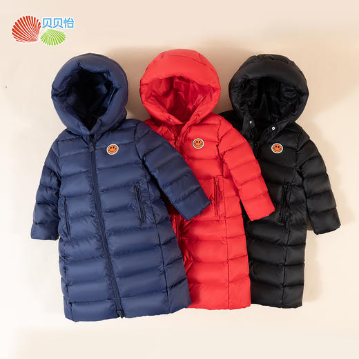贝贝怡童装冬季新款儿童保暖羽绒服男女童防风抗寒长款连帽外套234S3192 商品图4
