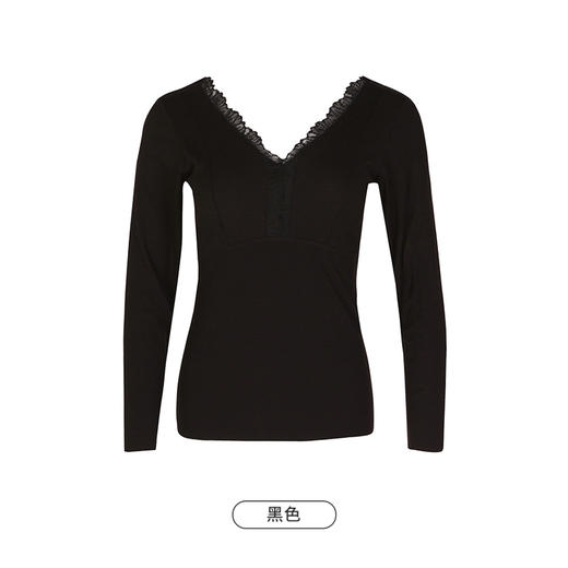 都市丽人轻暖保暖衣女5至15度适穿RA罗纹单面发热纤维薄款单件保暖衣上衣秋衣LW35A3 商品图4