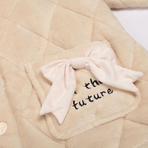 都市丽人法兰绒夹棉女士加厚款长袖长裤类家居服套装LH31F7 商品图6