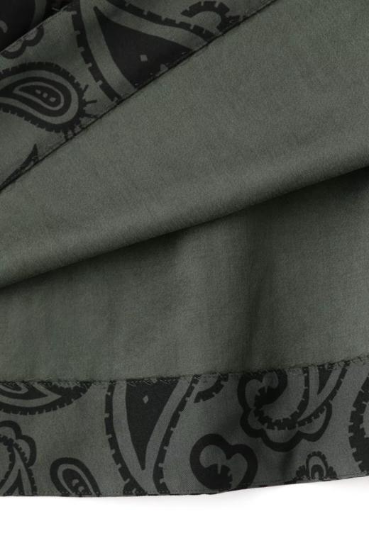 Margaret Howell 23AW 日版墨绿色佩斯利纹丝棉半裙 商品图13