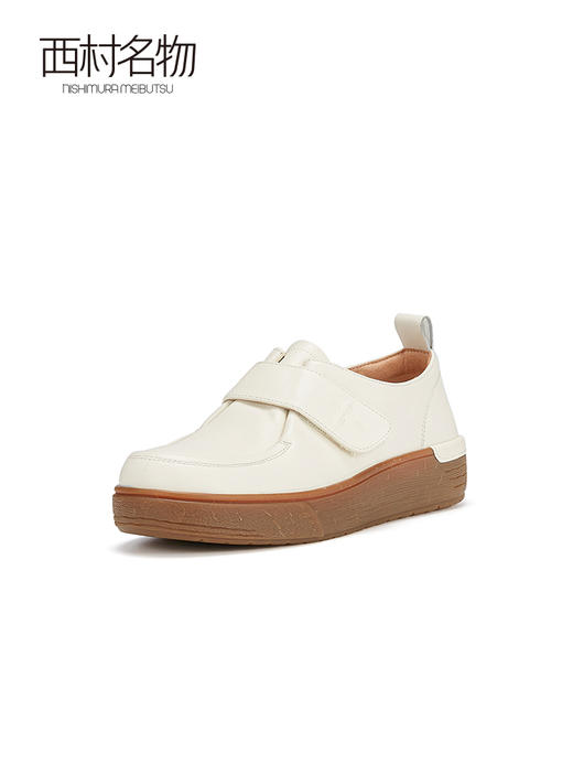西村名物2023秋季新品英伦风增高厚底简约舒适乐福鞋小皮鞋X23CM35701 商品图0