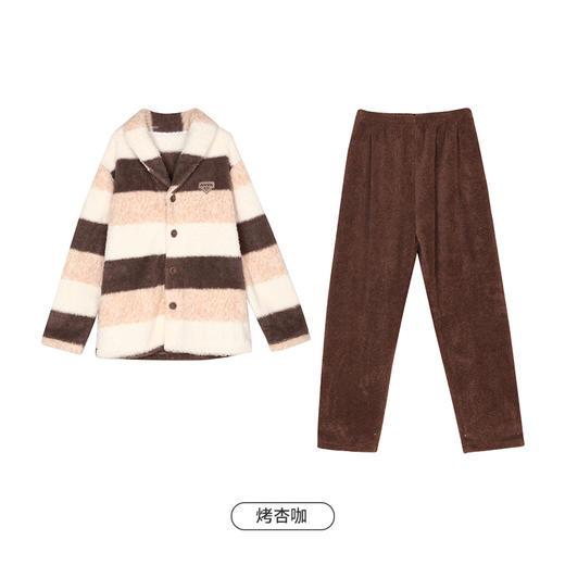 都市丽人都市锋尚生活家居男士睡衣米粒绒厚款长袖长裤类家居服套装FH30C8 商品图10