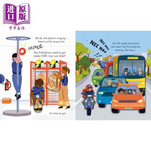 预售 【中商原版】偷偷看里面消防车是怎么工作的Peep Inside how a Fire Engine works 英文原版 儿童纸板书亲子绘本 图画书 进口 商品图3