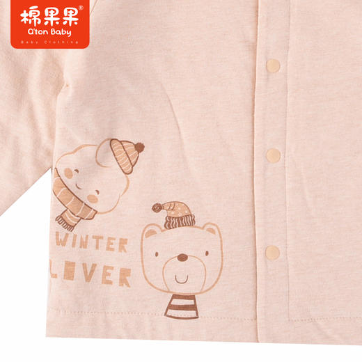 棉果果冬季新品彩棉夹薄棉保暖透气铺棉对开上衣T恤M401100822687 商品图1