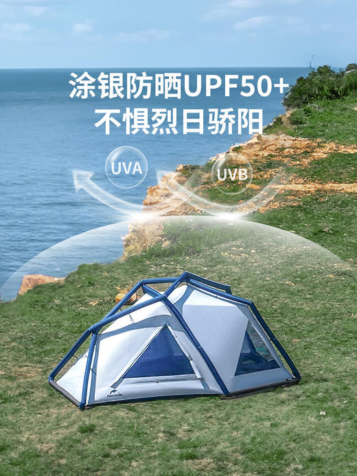 Naturehike挪客岭峰7.3轻量化一室一厅充气帐篷户外露营防雨防晒 商品图3