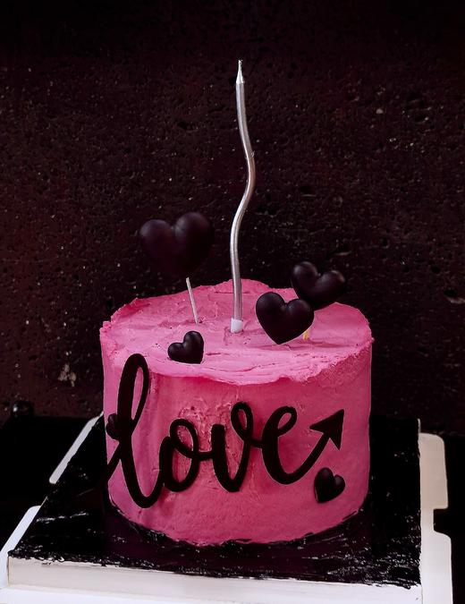 枚红色爱心桃love蛋糕 商品图0