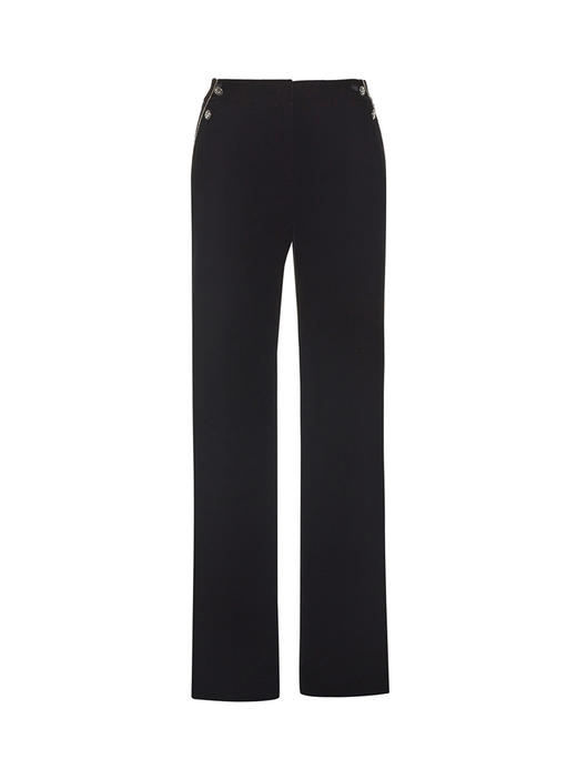 L1朗姿 高腰法式黑色丝绒显瘦长裤 职业西裤 LCSP03VPT131 商品图5