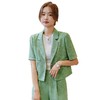 娜璐多 时尚洋气小西装外套女2023夏季韩版气质通勤小个子两件套西服套装 商品缩略图4