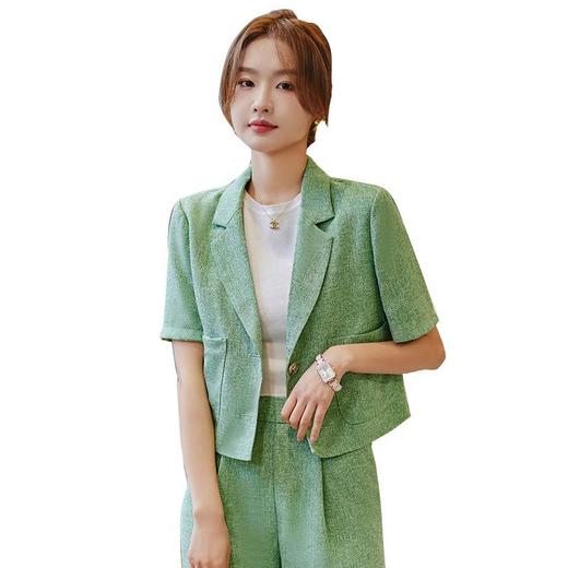 娜璐多 时尚洋气小西装外套女2023夏季韩版气质通勤小个子两件套西服套装 商品图4