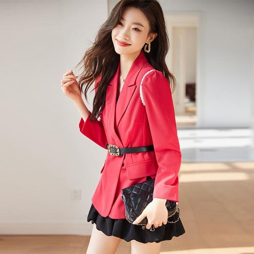 娜璐多 时尚西装外套女设计感小众2023秋新款高级感休闲韩版流行套装裤裙 商品图3