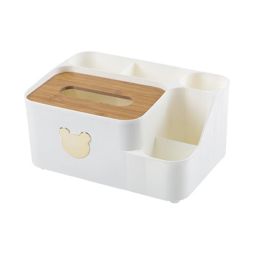 简约多功能纸巾盒，家用桌面摆件木盖抽纸盒，客厅茶几遥控器收纳盒，三合一设计，实用又美观。让你的生活更加方便，让你的家居更加整洁。 商品图5