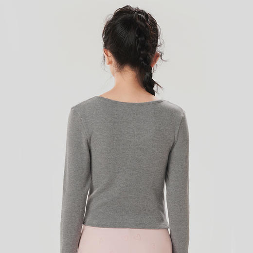 都市丽人舒暖保暖衣女负5至5度适穿双面磨毛罗纹中厚款单件保暖衣上衣秋衣LW3DA5 商品图2