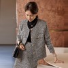 娜璐多 气质名媛小香风套装2023秋季新款港风复古粗花呢外套半身裙两件套 商品缩略图3