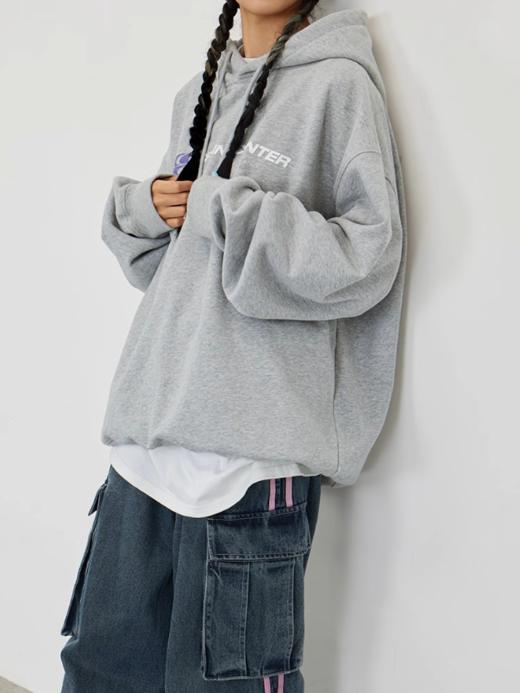 CryingCenter 基础色撞色小logo加厚重磅戴帽卫衣 哭喊中心 商品图2