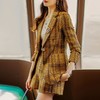 娜璐多 西装套装女新款秋季复古格子法式名媛高级感小洋装通勤外套两件套 商品缩略图1