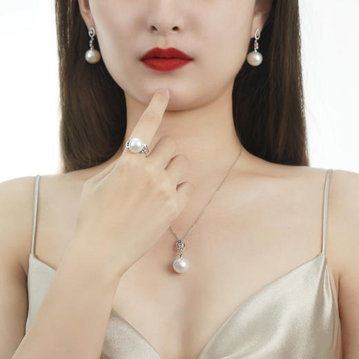 美裕 18K金海水珍珠戒指 南洋珠12-12.5mm白 74657 商品图4