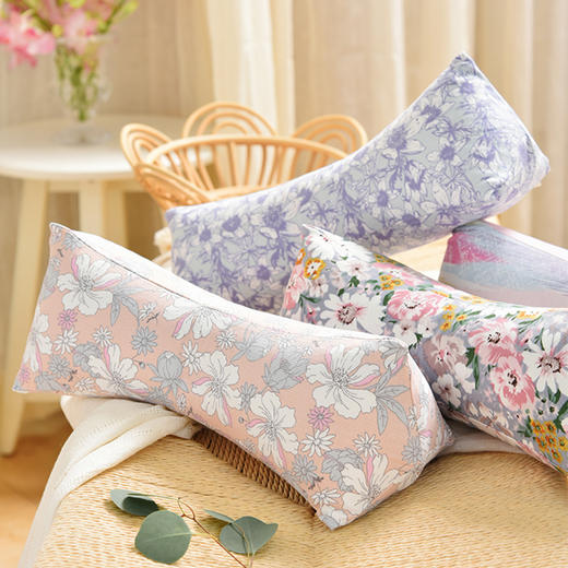 春日碎花系列颈椎枕荞麦壳枕头学生儿童睡眠护颈枕 商品图0