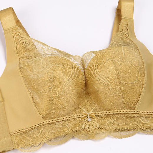 都市丽人美体纤塑CDE杯适穿蕾丝调整型文胸超薄款3/4杯塑身文胸无钢圈内衣四排扣新年本命年红品LJ33Q2 商品图3
