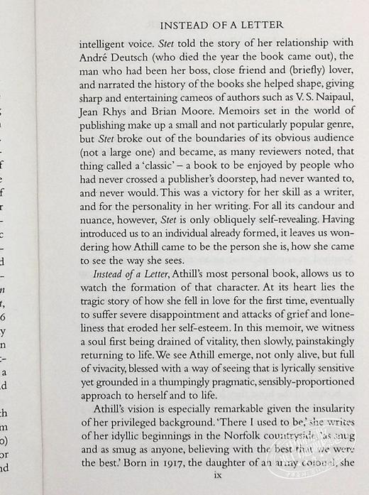 【中商原版】戴安娜 阿西尔 不只是一封信 Instead of a Letter 英文原版  Diana Athill 商品图5