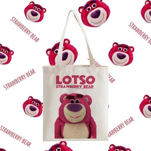 【卡通印花帆布包】草莓熊三丽鸥  小清新帆布包  学生上课包包 单肩简约 商品图4