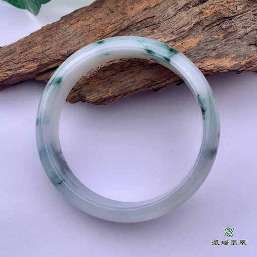 派瑞翡翠 翡翠手镯 糯种 飘花 商品图1