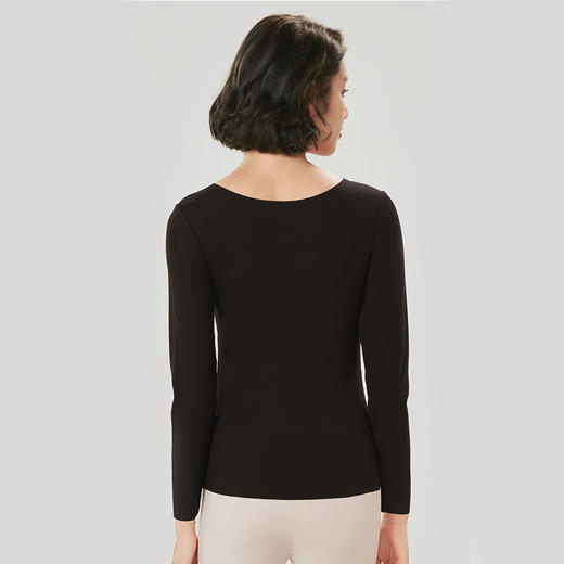 都市丽人轻暖保暖衣女5至15度适穿RA罗纹单面发热纤维薄款单件保暖衣上衣秋衣LW35A3 商品图2