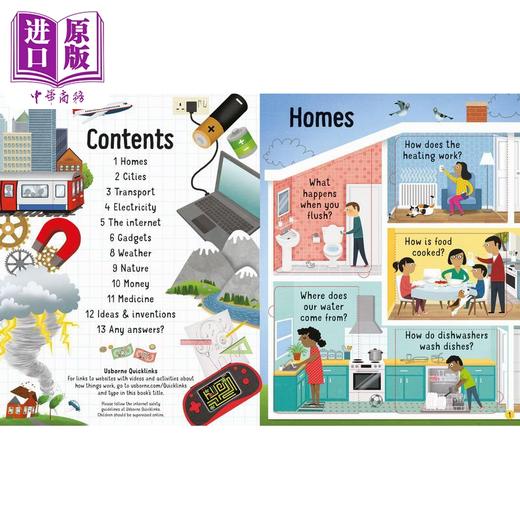 【中商原版】尤斯伯恩翻翻学 百问百答Lift-the-Flap Questions & Answers How Does it Work 英文原版 儿童纸板书 百科 进口 商品图1