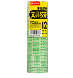 【JL】晨光 M＆G 透明胶带 12mm*14Y AJD97318 12卷/筒