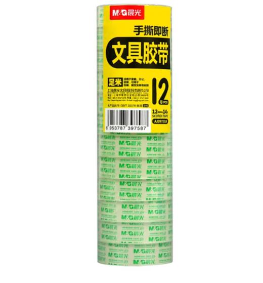 【JL】晨光 M＆G 透明胶带 12mm*14Y AJD97318 12卷/筒 商品图0