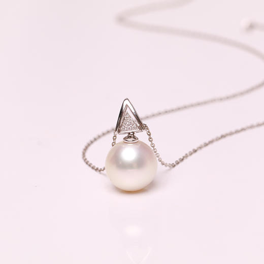 美裕 金 18K海水珍珠吊坠 南洋珠吊坠12-12.5mm白 103079 商品图3