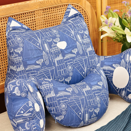 古典与未来系列猫咪靠床头沙发软包大靠背腰靠 商品图3