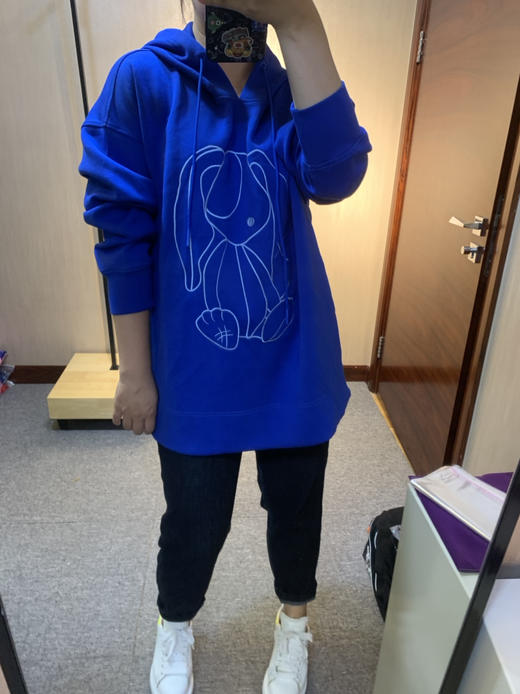 水淼2023秋冬新款休闲宽松显瘦帽衫小衫7722 商品图1