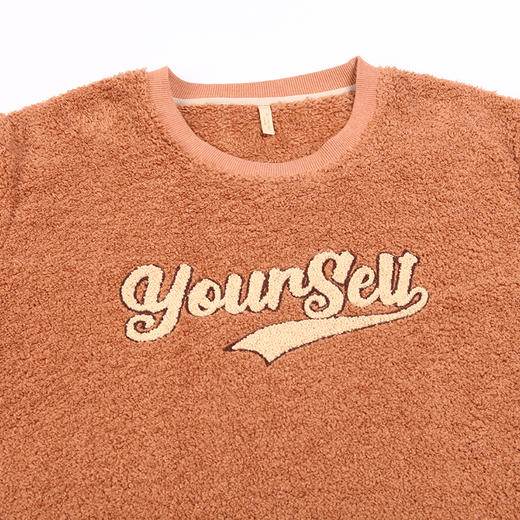 都市丽人都市锋尚长毛绒男士米粒绒厚款长袖长裤类家居服套装新年本命年红品FH32J2 商品图4