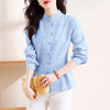 HT-5362秋季格子衬衫女长袖设计感小众显瘦上衣 商品缩略图3