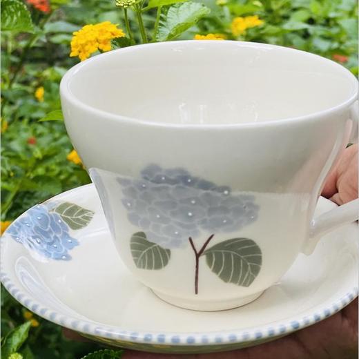 日式绣球杯茶杯点心碟咖啡杯家用马克杯组合 商品图1