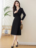 2023秋上新小个子时尚洋气修身显瘦长袖高腰A裙HRWZ51959 商品缩略图1