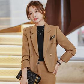 短款西服套装女秋季2023新款小个子时尚气质高级感休闲小西装外套