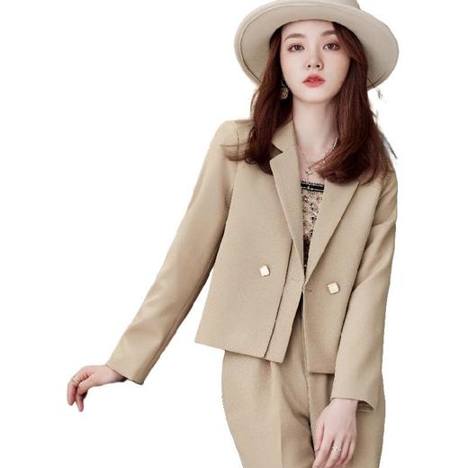 娜璐多 小西装套装女休闲2023春秋时尚气质显瘦女神范小个子短款西服外套 商品图4