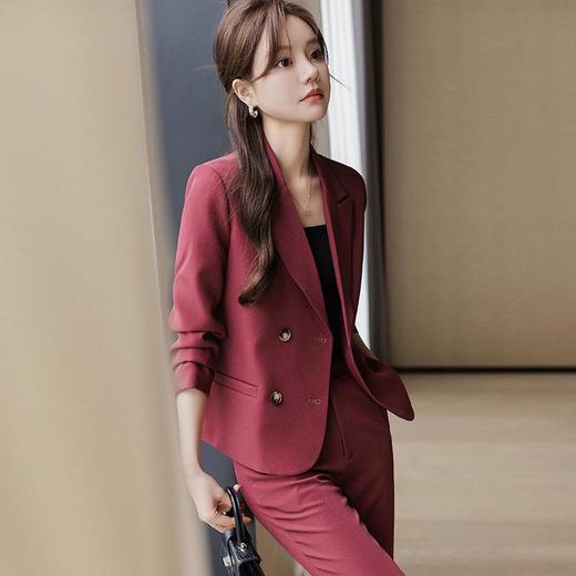 娜璐多 高级感西装套装女秋季短款小个子2023新款职业正装女气质西服外套 商品图3
